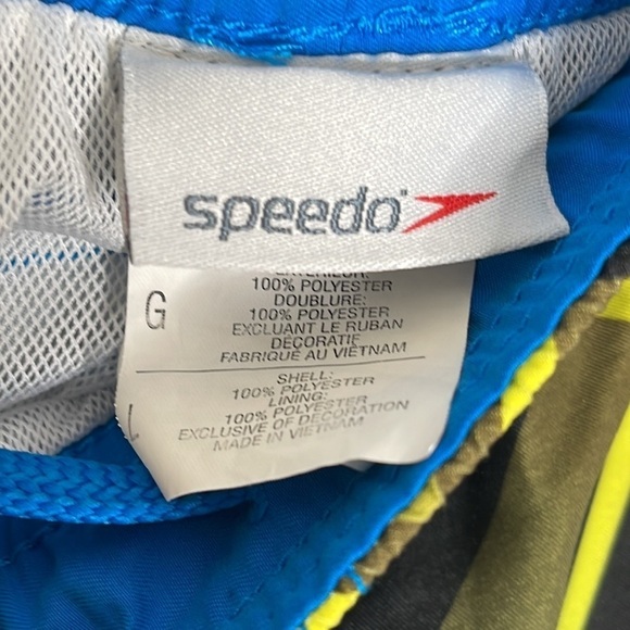 ❤️ SPEEDO Board Shorts Swim Trunks Size L - Picture 4 of 4